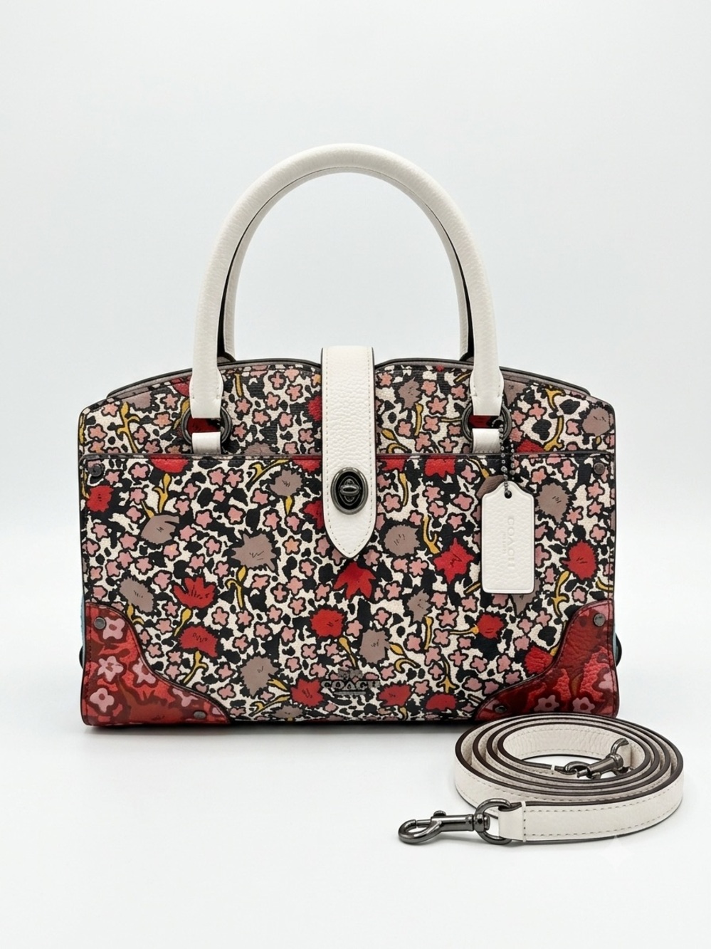 Coach Mercer 24 in Mixed Media Multi-Floral and Blue Wildflower - Picture 1 of 16
